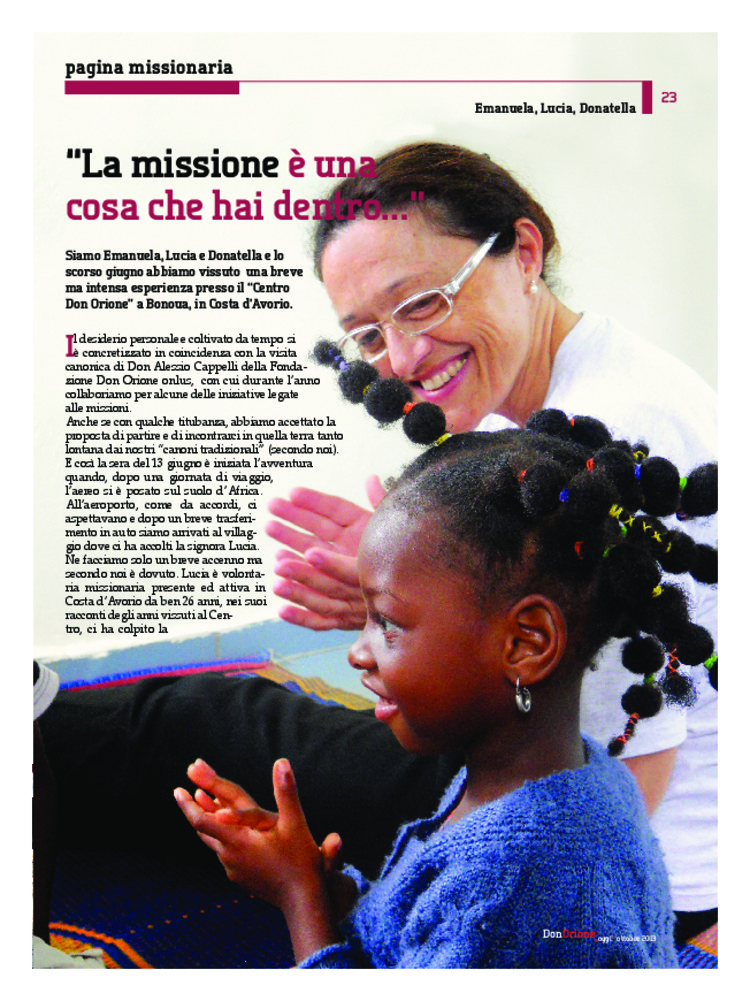 Don Orione oggi, 2013, 08, pagina 23