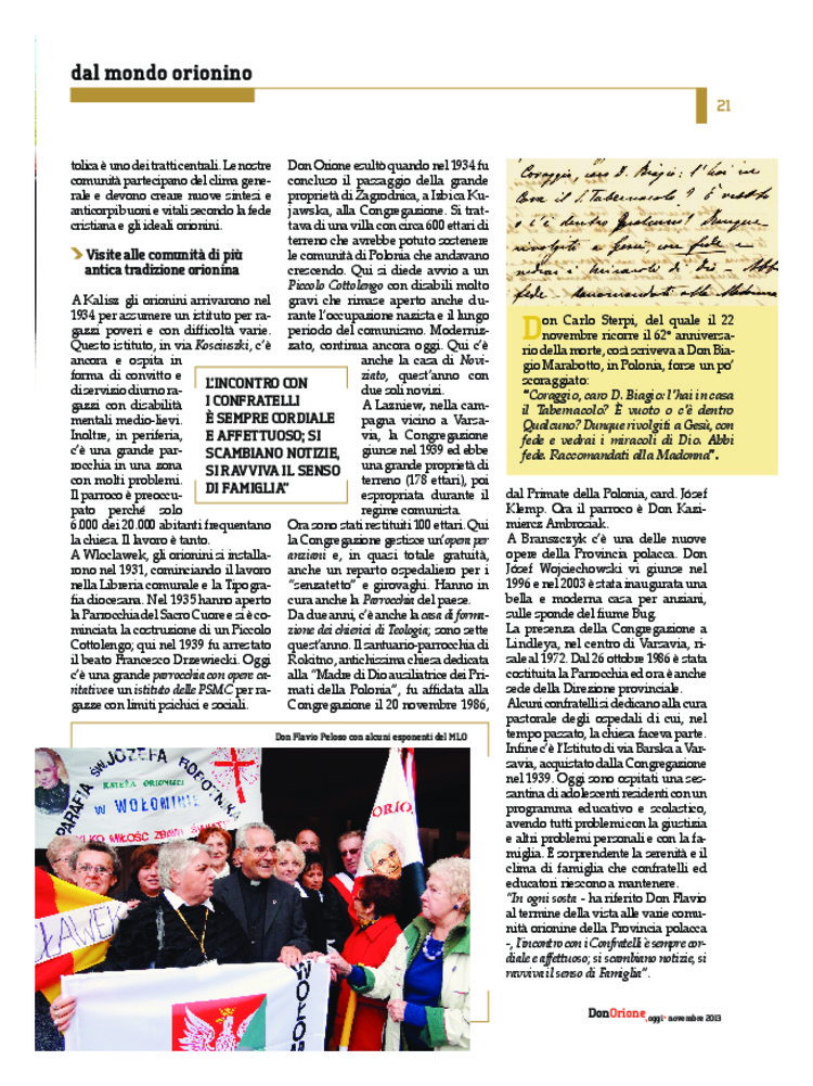 Don Orione oggi, 2013, 09, pagina 21
