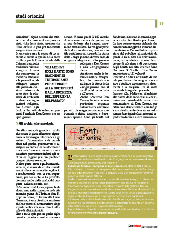 Don Orione oggi, 2013, 10, pagina 29