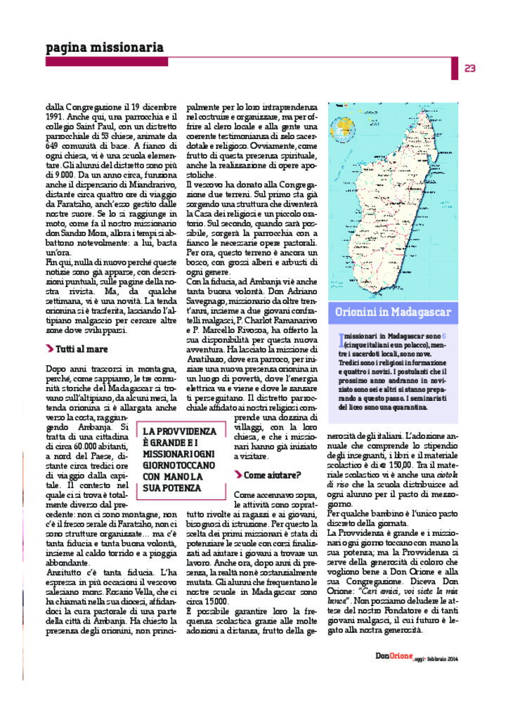 Don Orione oggi, 2014, 02, pagina 23