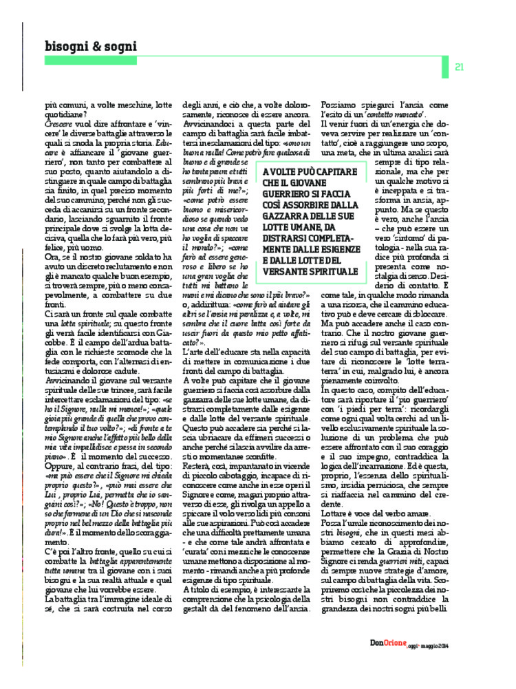 Don Orione oggi, 2014, 05, pagina 21
