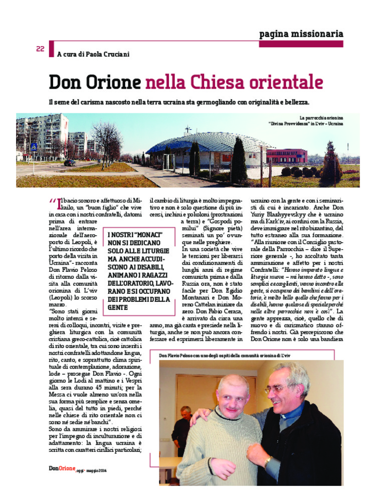 Don Orione oggi, 2014, 05, pagina 22