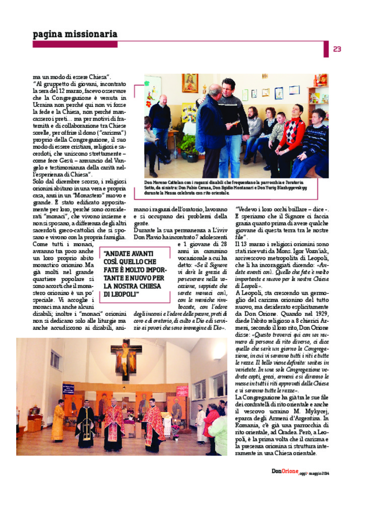 Don Orione oggi, 2014, 05, pagina 23