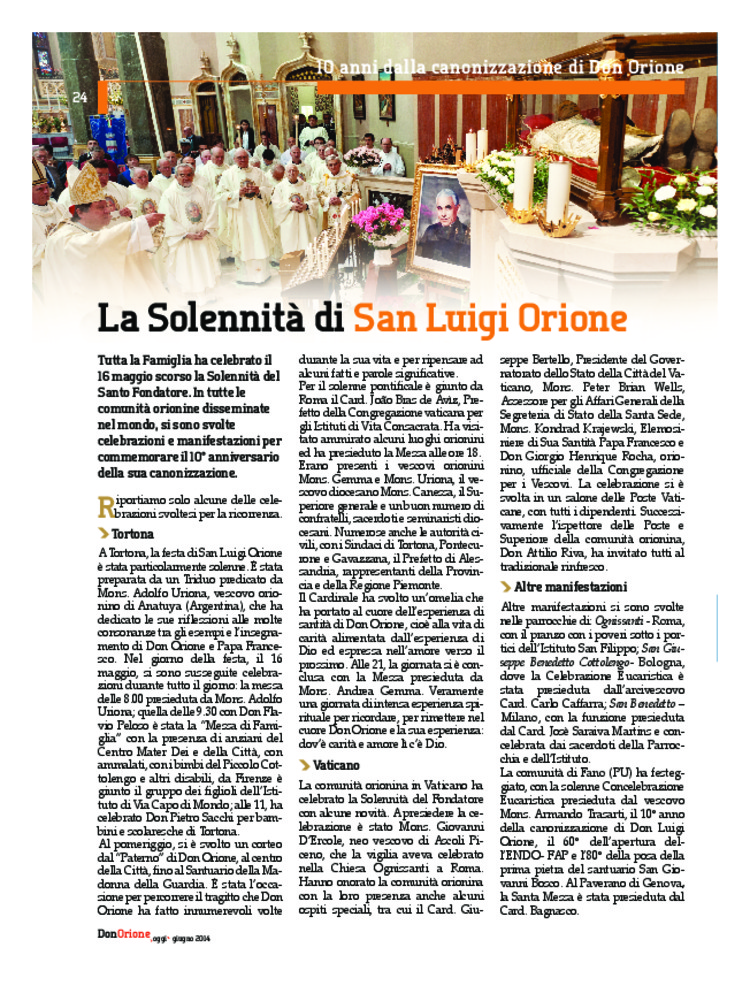 Don Orione oggi, 2014, 06, pagina 24