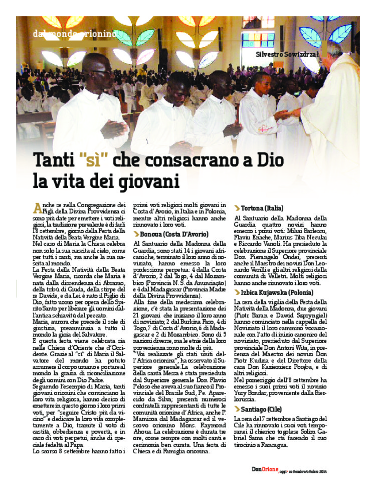 Don Orione oggi, 2014, 08, pagina 7