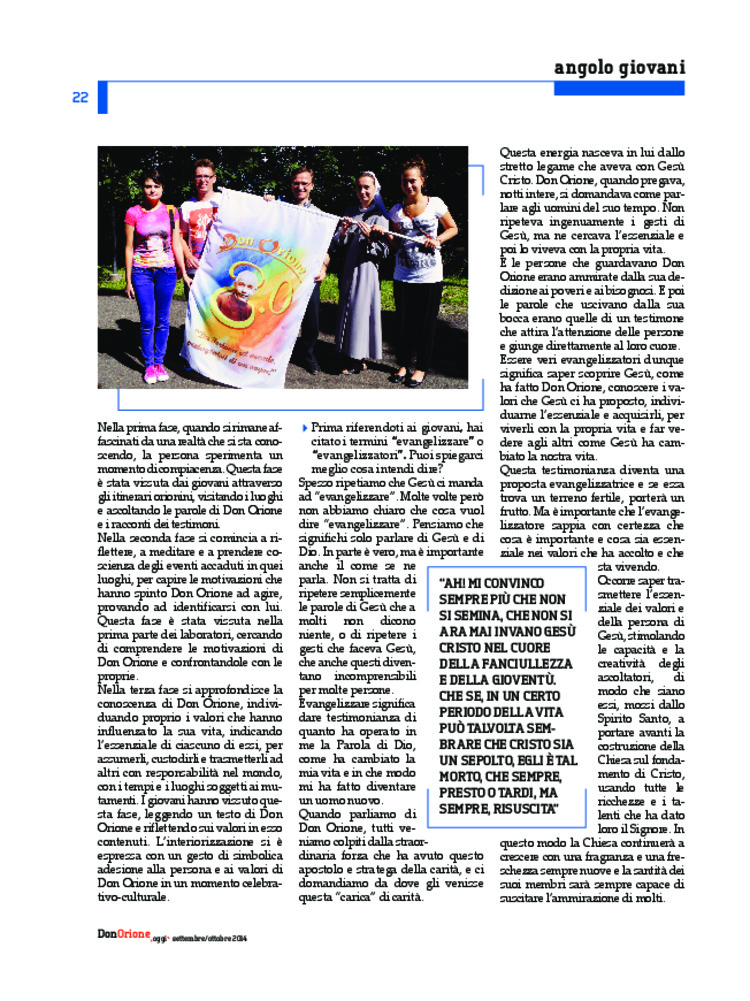 Don Orione oggi, 2014, 08, pagina 22