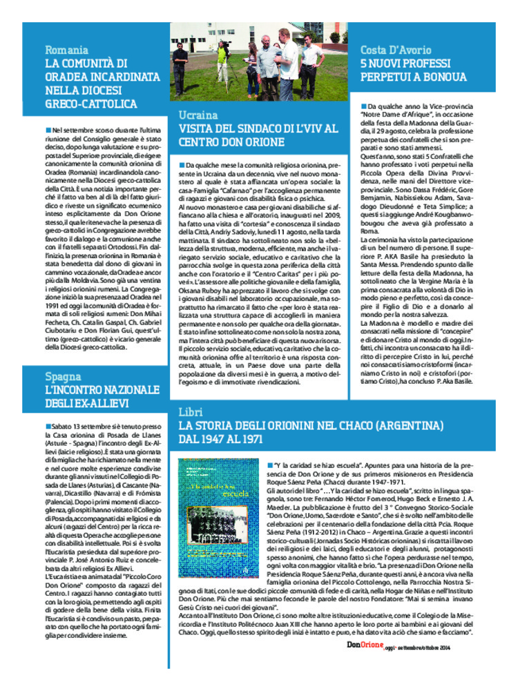 Don Orione oggi, 2014, 08, pagina 27