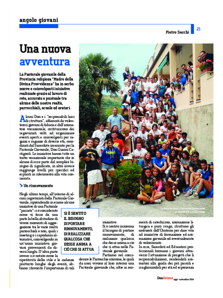 Don Orione oggi, 2014, 09, pagina 21