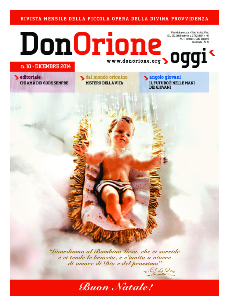 Don Orione oggi, 2014, 10, pagina 1