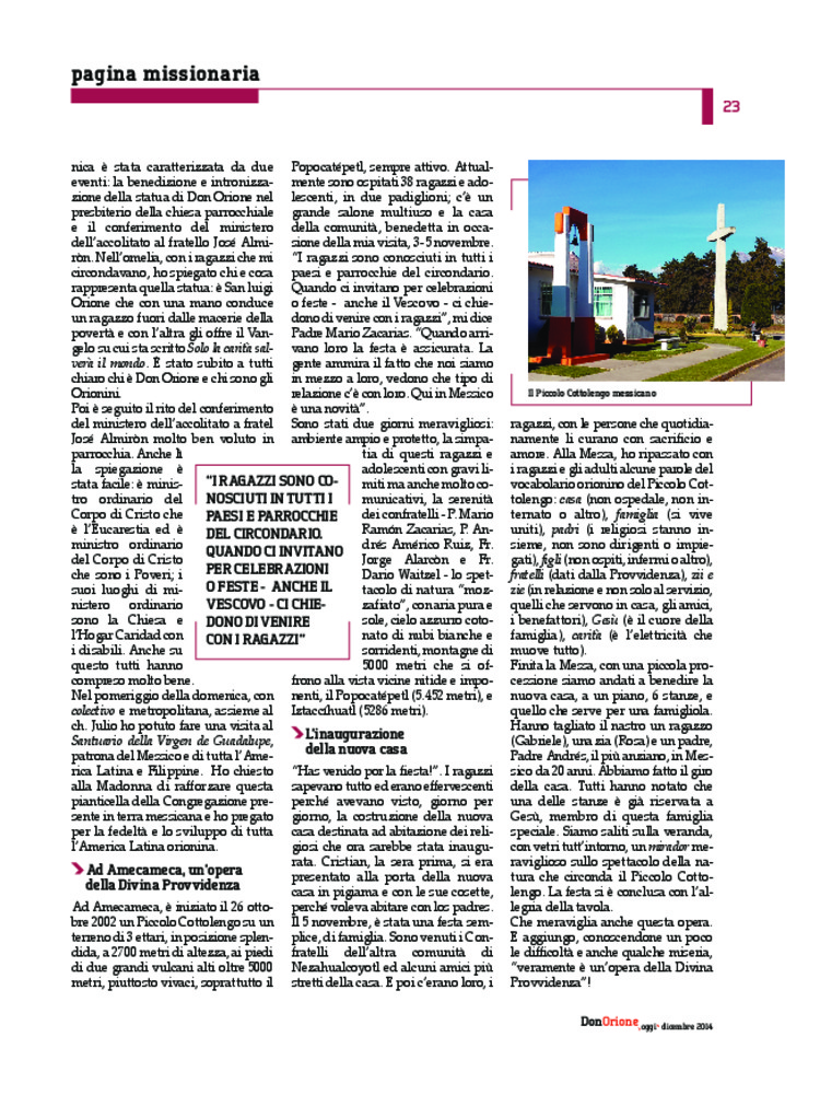 Don Orione oggi, 2014, 10, pagina 23