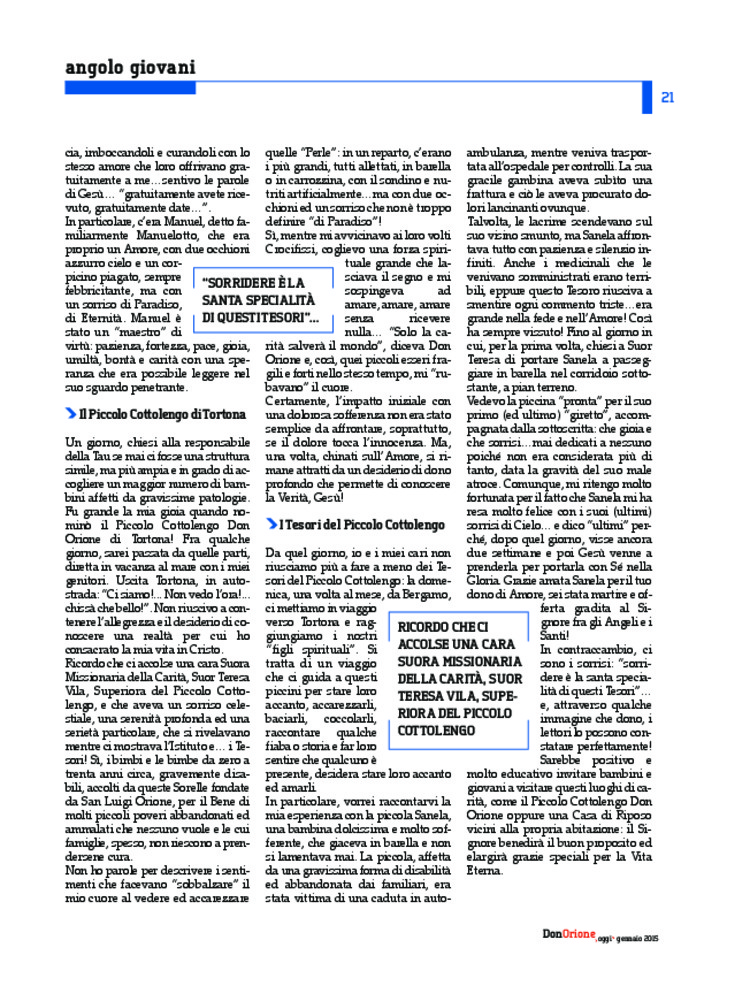 Don Orione oggi, 2015, 01, pagina 21