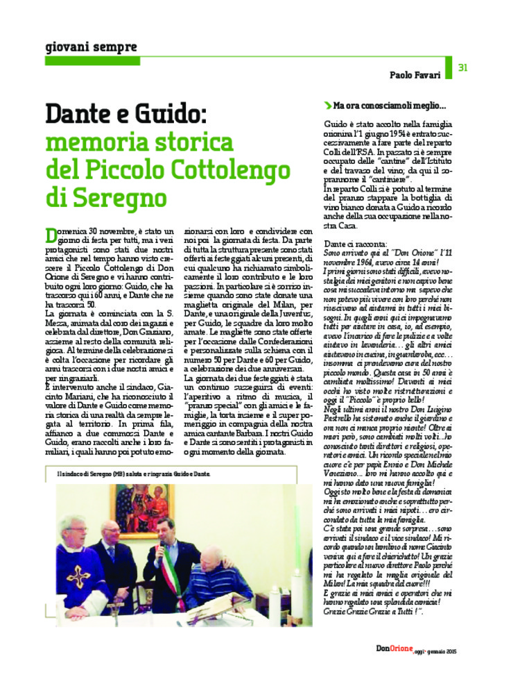 Don Orione oggi, 2015, 01, pagina 31