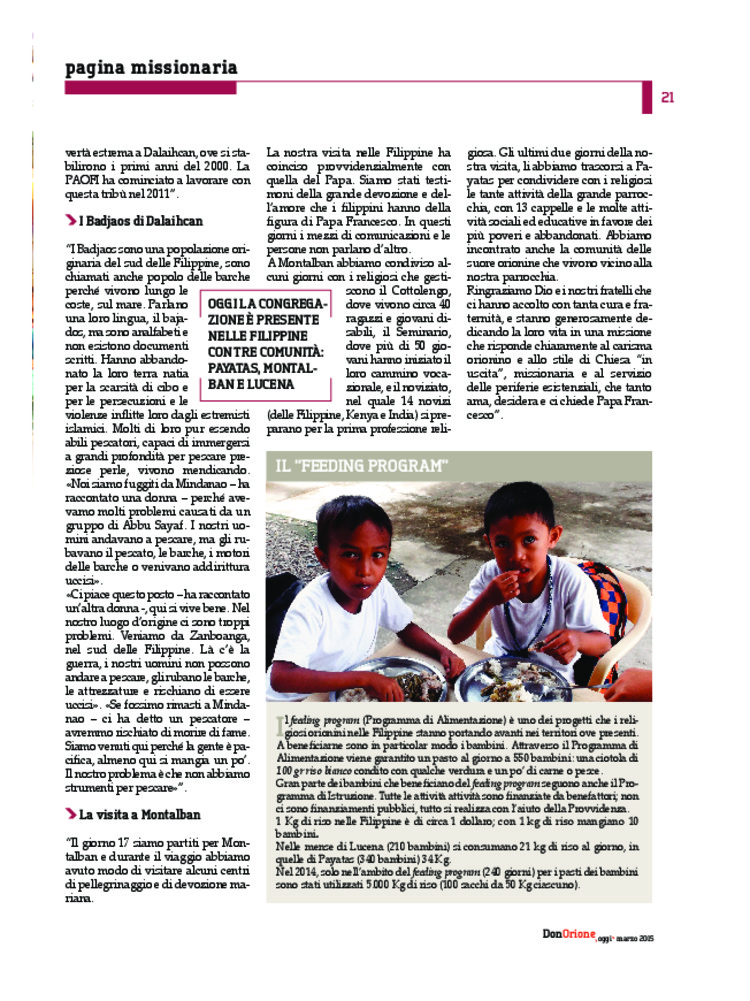Don Orione oggi, 2015, 03, pagina 21