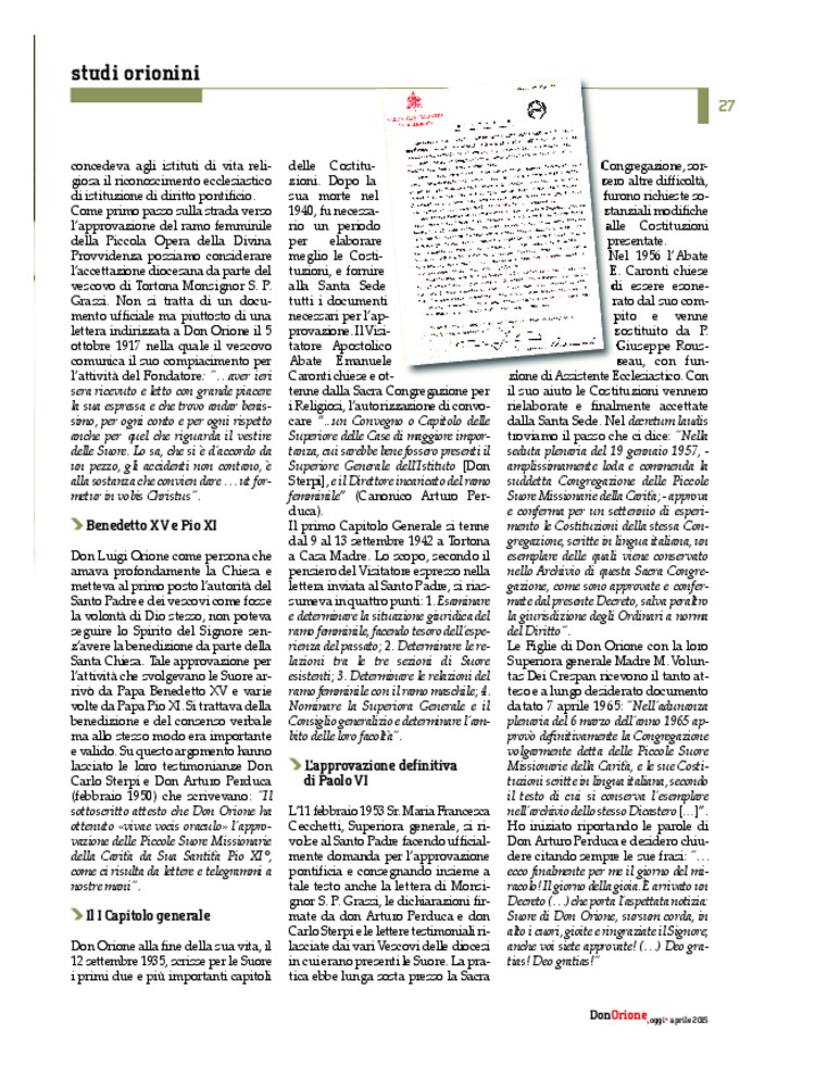Don Orione oggi, 2015, 04, pagina 27