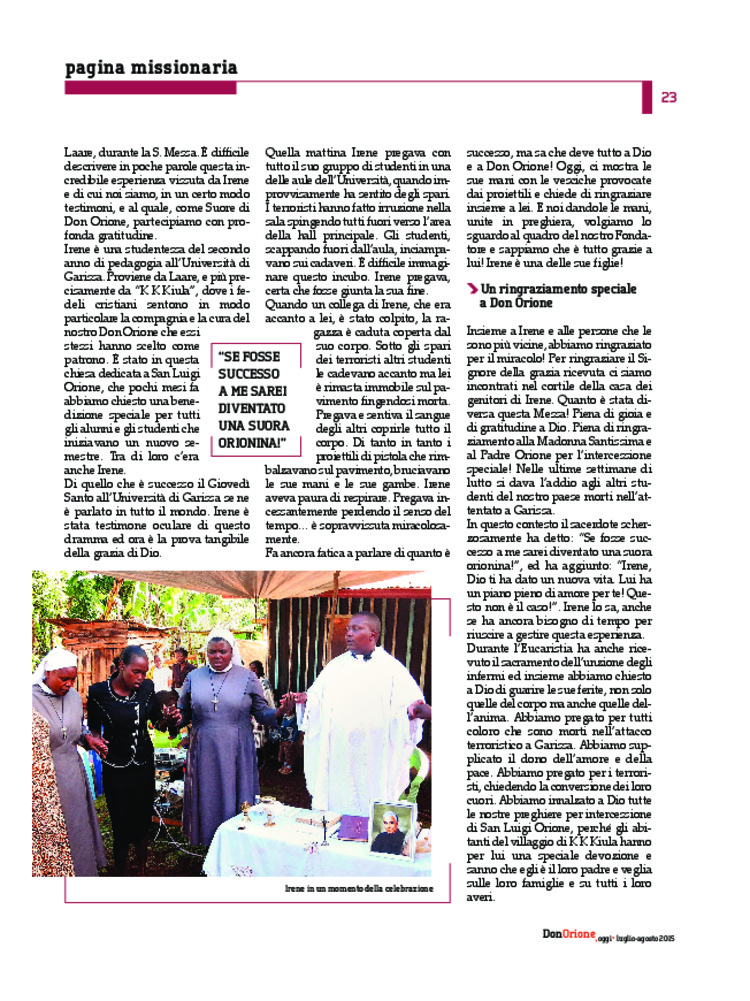 Don Orione oggi, 2015, 07, pagina 23