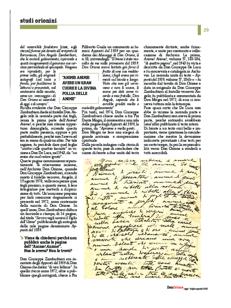 Don Orione oggi, 2015, 07, pagina 29