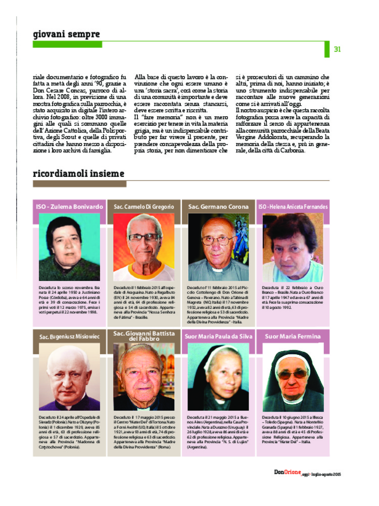 Don Orione oggi, 2015, 07, pagina 31