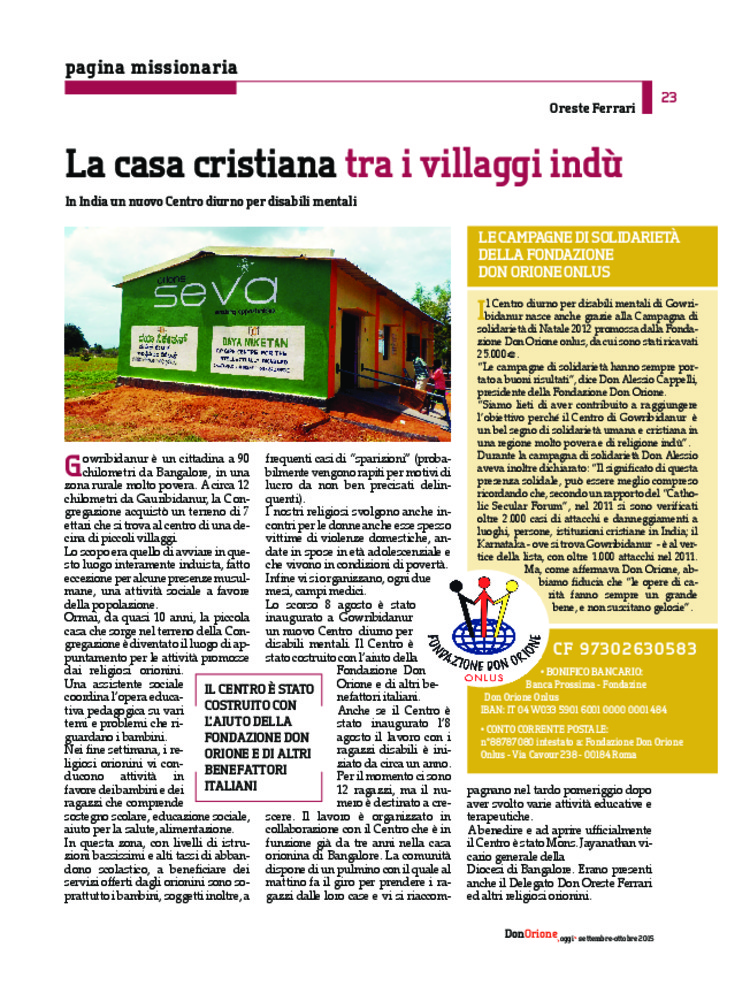 Don Orione oggi, 2015, 08, pagina 23