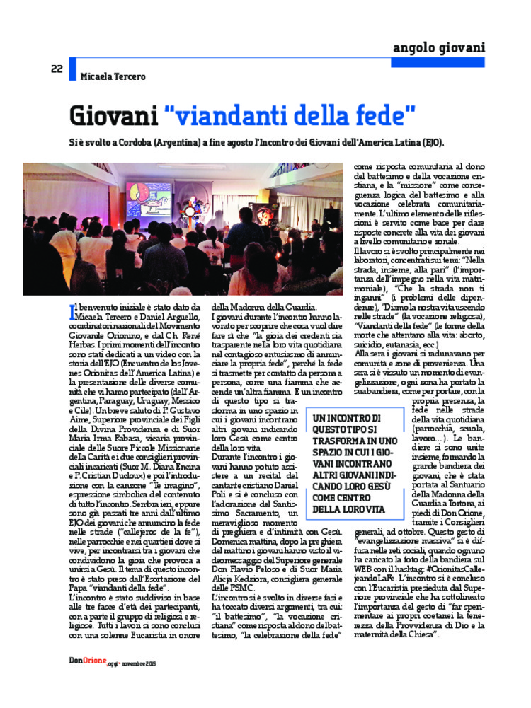 Don Orione oggi, 2015, 09, pagina 22