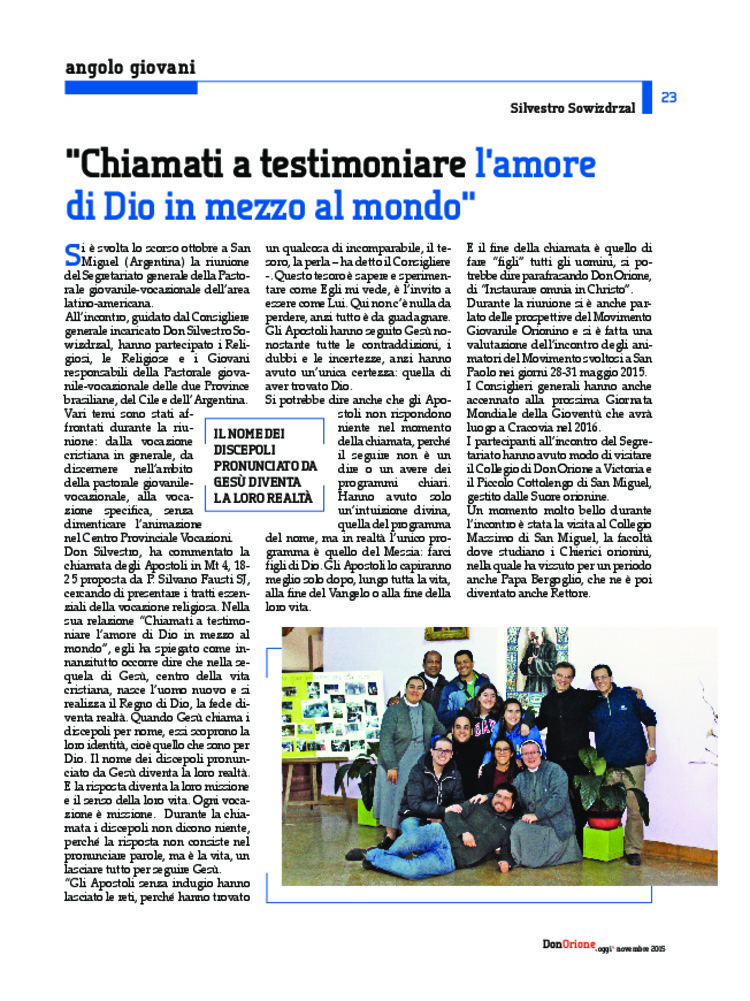 Don Orione oggi, 2015, 09, pagina 23