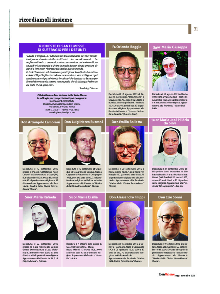 Don Orione oggi, 2015, 09, pagina 31