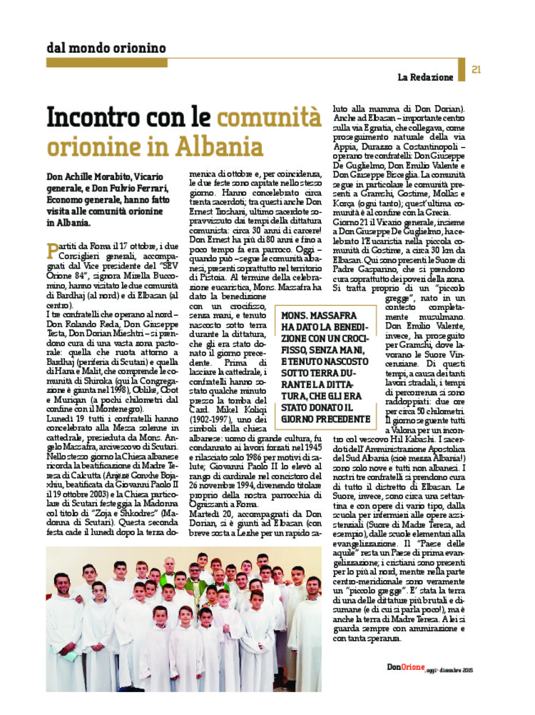 Don Orione oggi, 2015, 10, pagina 21