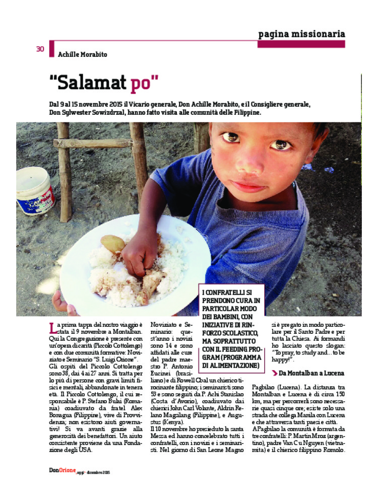 Don Orione oggi, 2015, 10, pagina 30
