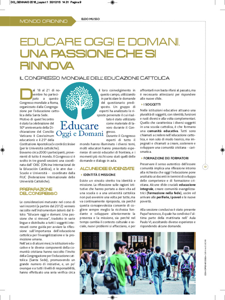 Don Orione oggi, 2016, 01, pagina 9
