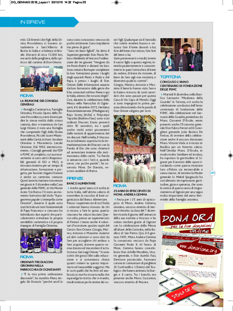 Don Orione oggi, 2016, 01, pagina 25