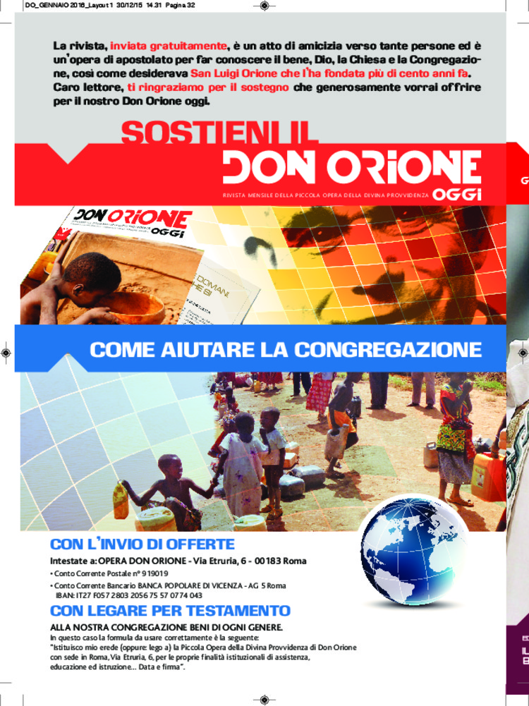 Don Orione oggi, 2016, 01, pagina 32