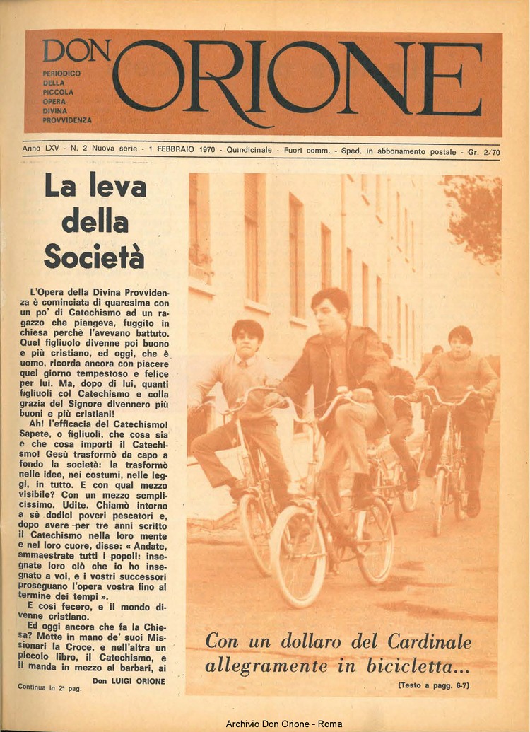 Don Orione, 65, 02, 01-02-1970, pagina 1