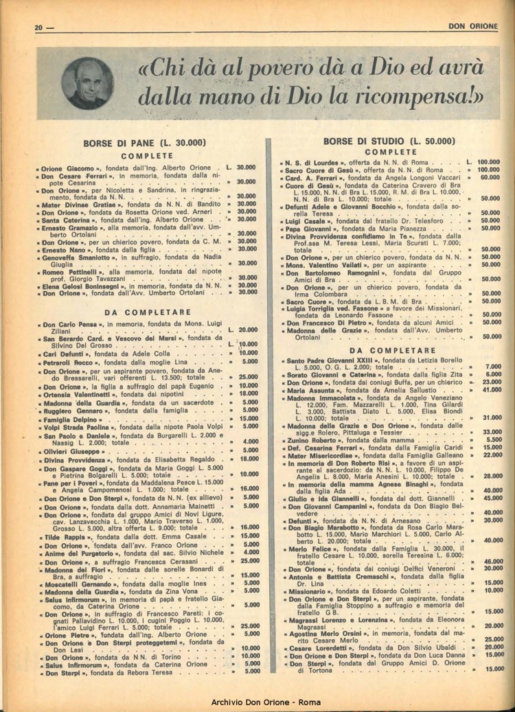 Don Orione, 65, 04, 01-03-1970, pagina 20