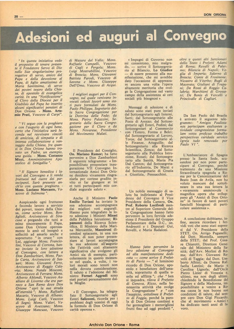Don Orione, 65, 08, 15-06-1970, pagina 20