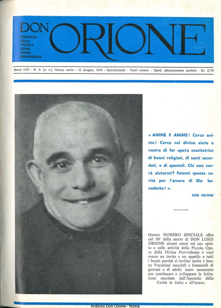 Don Orione, 65, 08, 15-06-1970, pagina 25