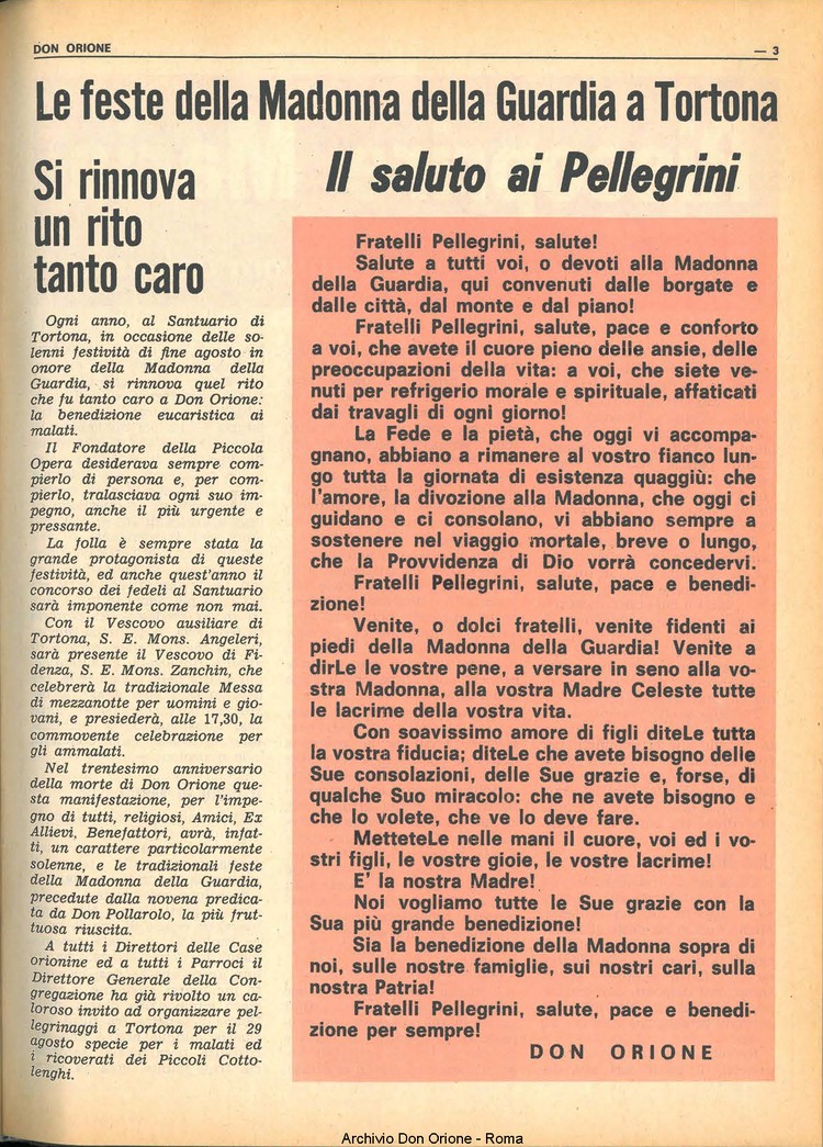 Don Orione, 65, 10, 01-07-1970, pagina 3