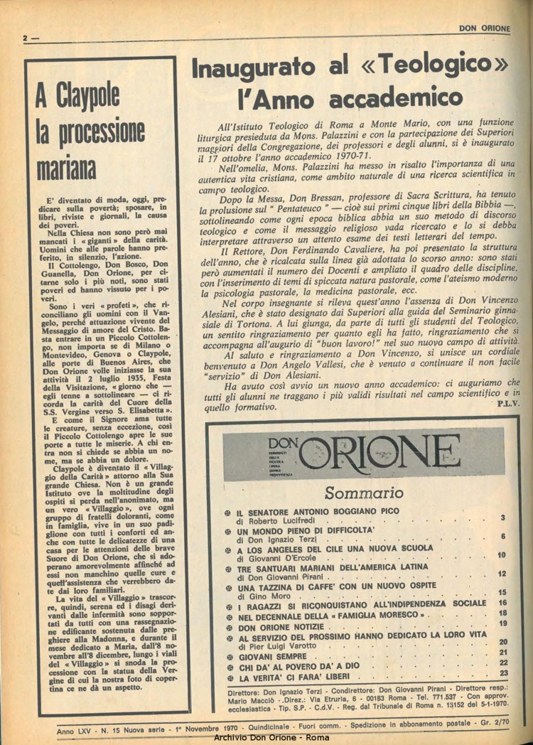 Don Orione, 65, 15, 01-11-1970, pagina 2