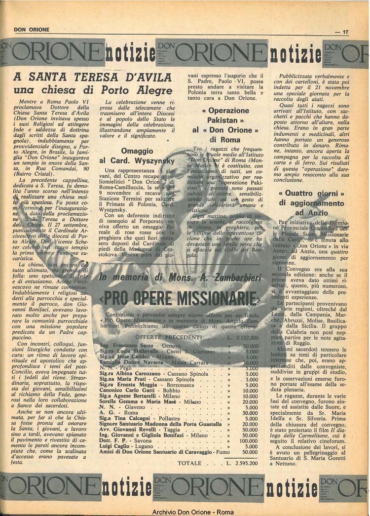 Don Orione, 65, 17, 01-12-1970, pagina 17