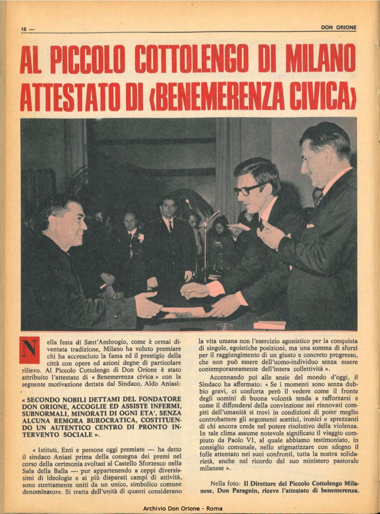 Don Orione, 66, 01, 01-01-1971, pagina 18
