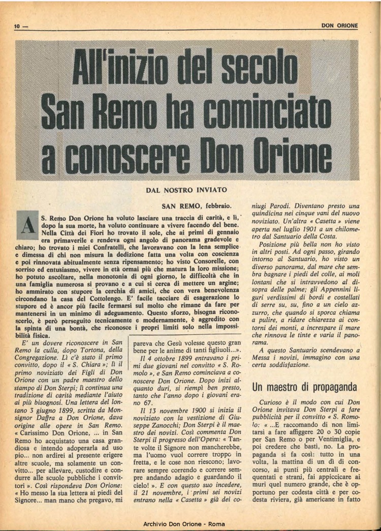 Don Orione, 66, 02, 01-02-1971, pagina 10