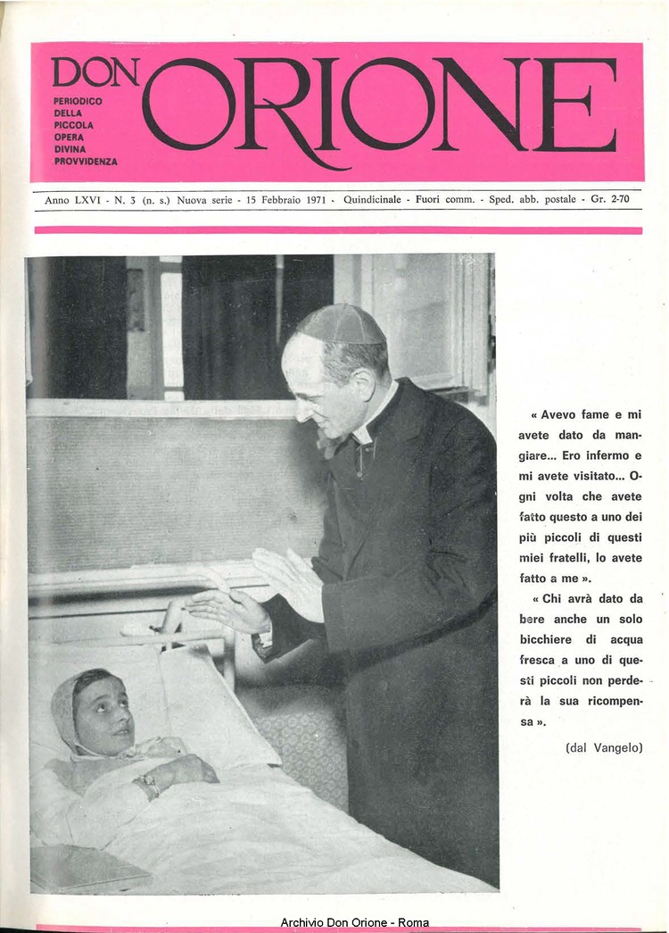 Don Orione, 66, 03, 15-02-1971, pagina 1