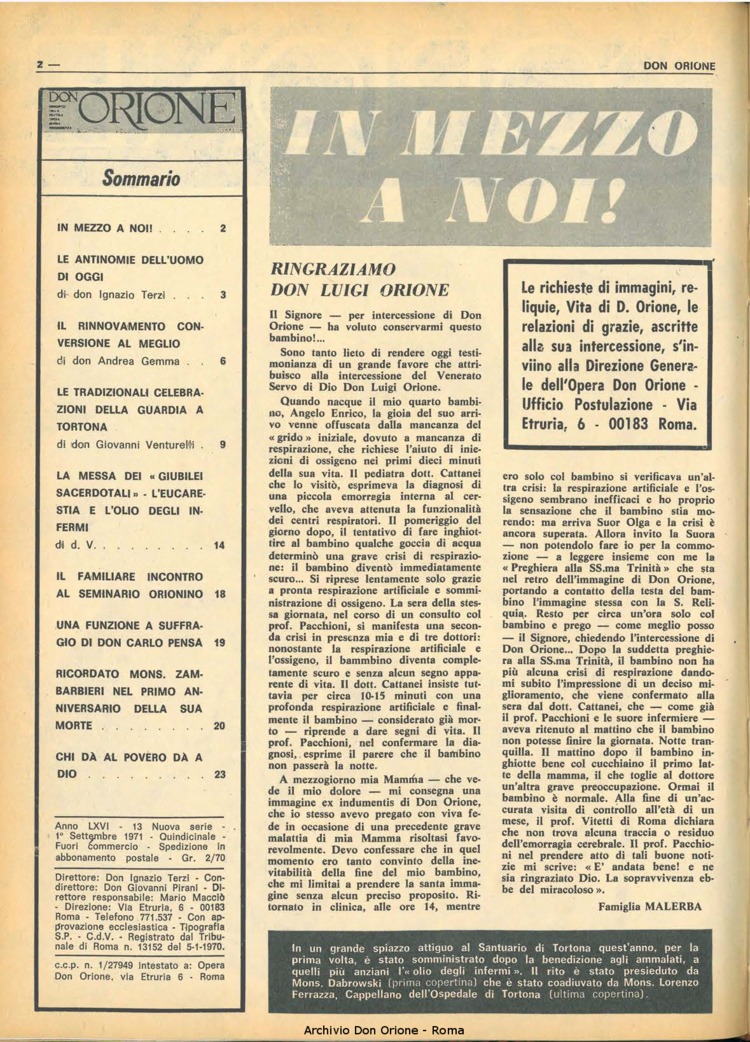 Don Orione, 66, 13, 01-09-1971, pagina 2