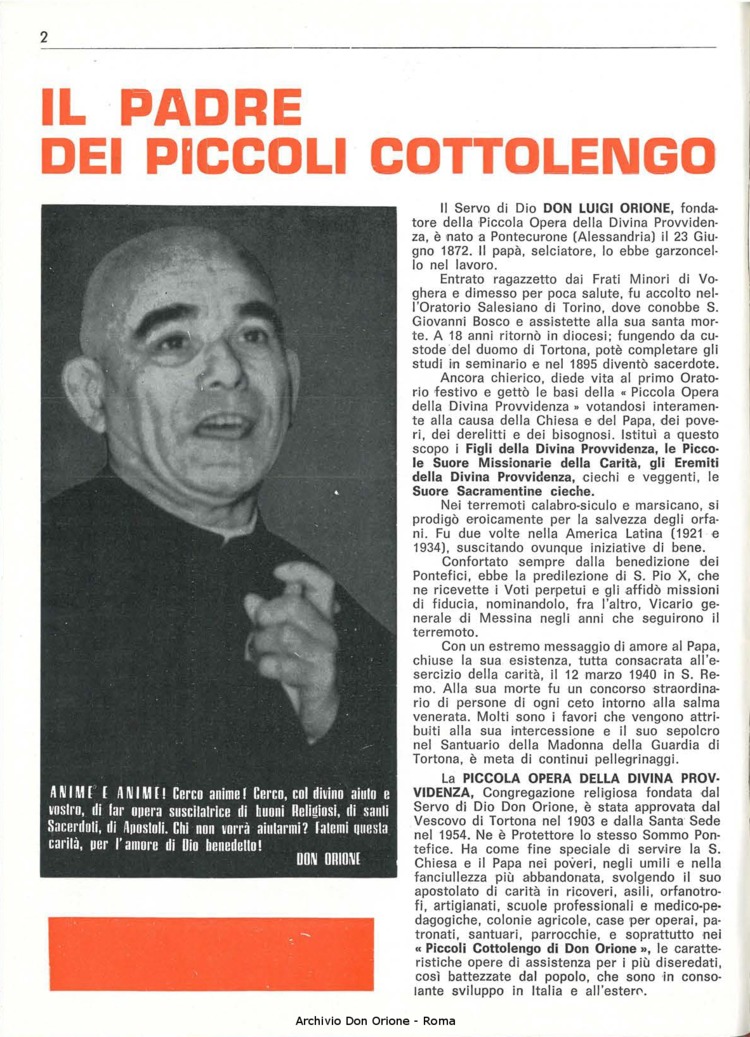 Don Orione, 66, 15, 15-10-1971, pagina 2