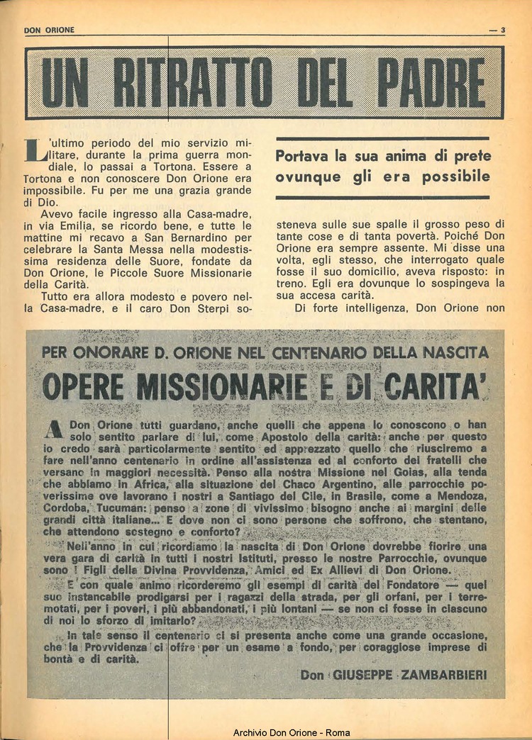 Don Orione, 67, 01, 01-01-1972, pagina 3