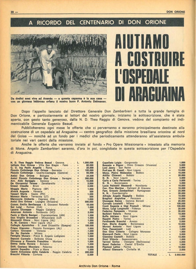 Don Orione, 67, 01, 01-01-1972, pagina 20