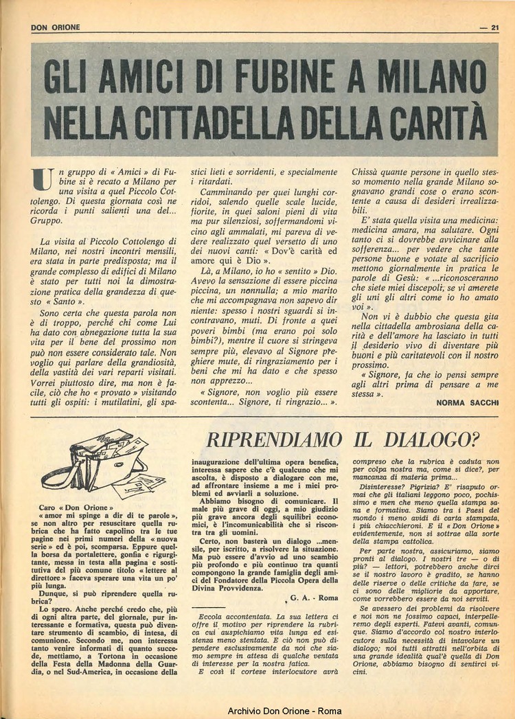 Don Orione, 67, 01, 01-01-1972, pagina 21