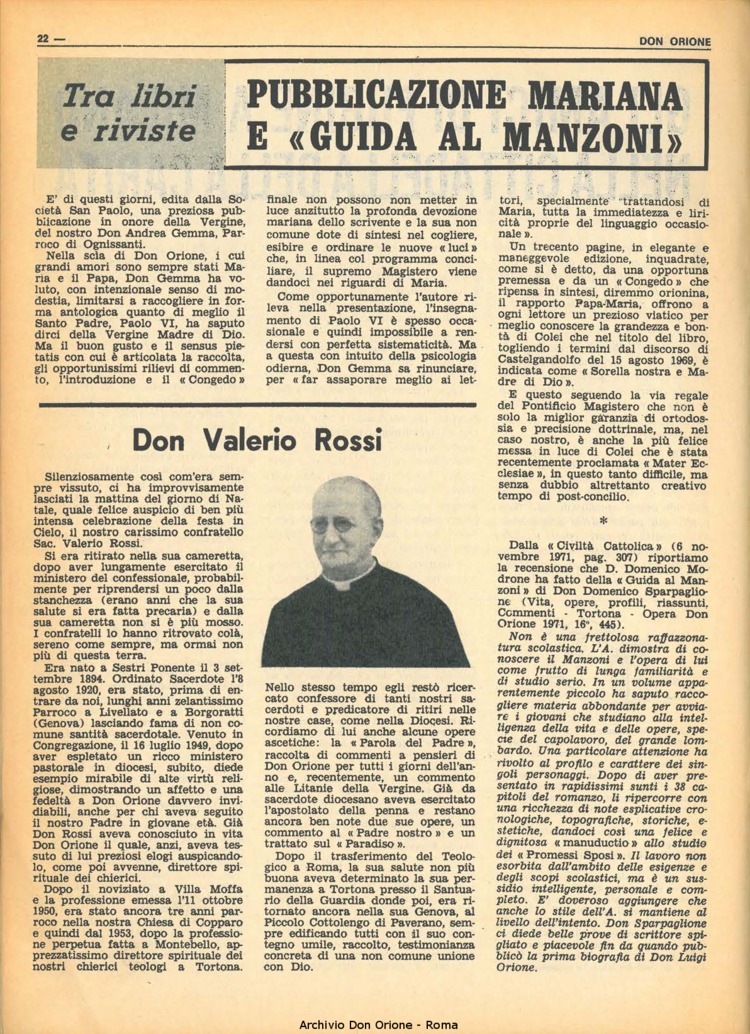 Don Orione, 67, 01, 01-01-1972, pagina 22