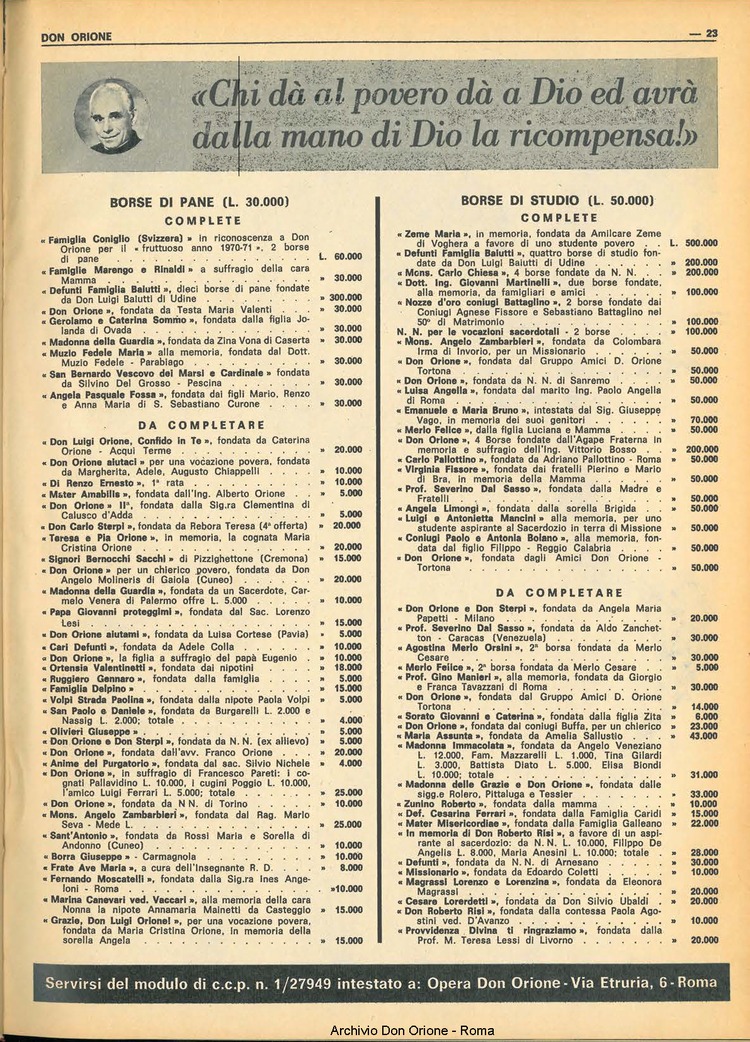 Don Orione, 67, 01, 01-01-1972, pagina 23