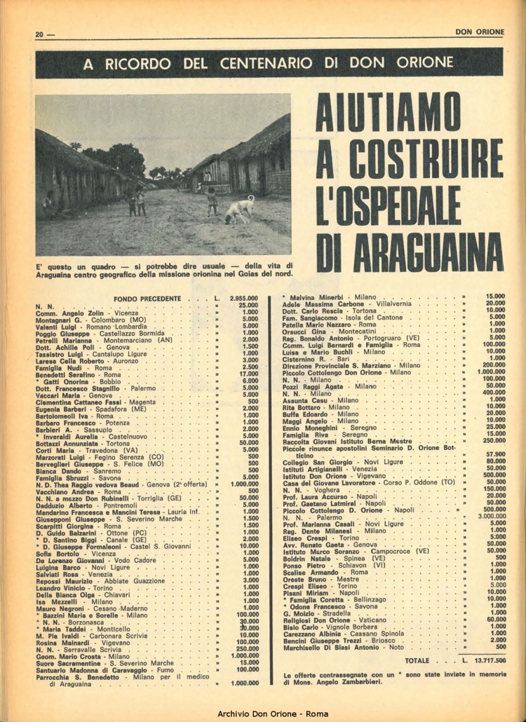 Don Orione, 67, 02, 01-02-1972, pagina 20