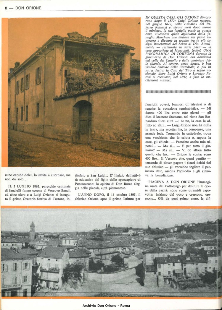 Don Orione, 67, 03, 15-02-1972, pagina 8