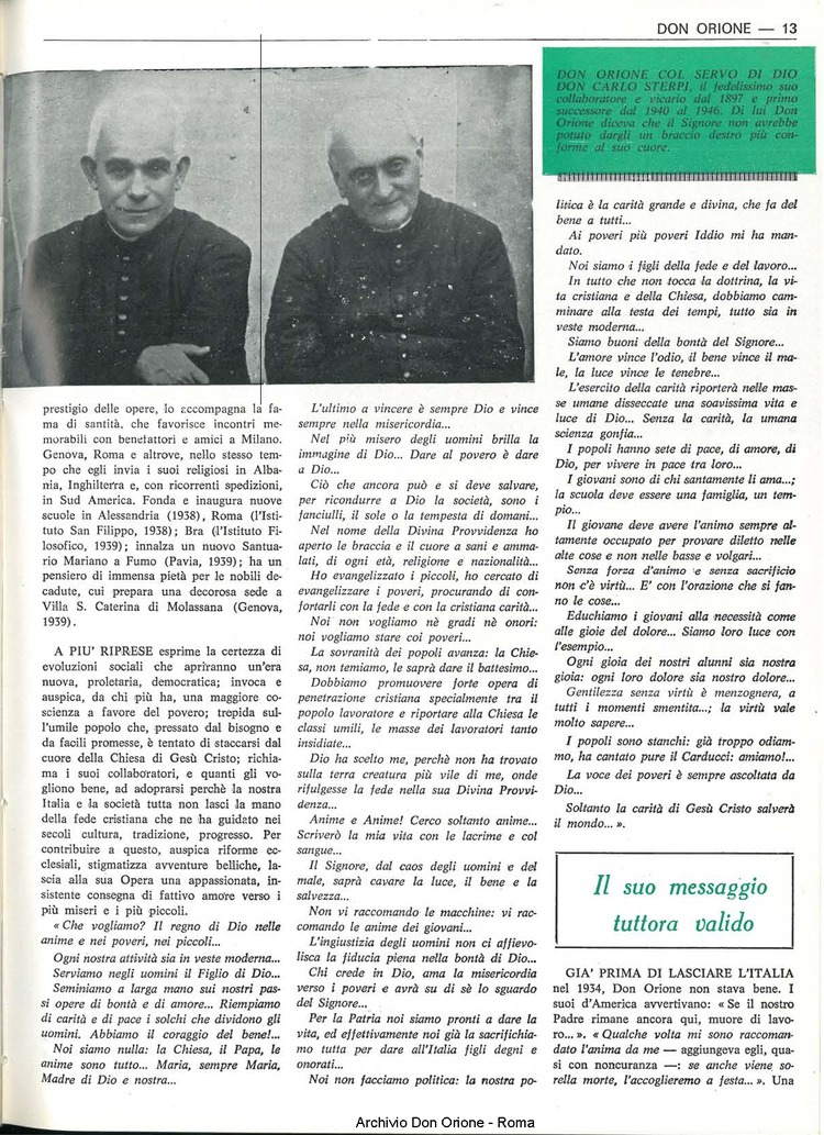 Don Orione, 67, 03, 15-02-1972, pagina 13